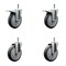 Service Caster FG9T4200BLA FG9T4300BLA FG9T4400BLA Rubbermaid Mobile Shelf Replace Caster Set, 4PK RUB-SCC-GRTTL20S514-TPRB-716138-2-S2 - alternate 1